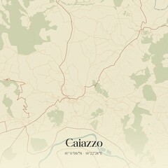 Fototapeta premium Vintage map of Caiazzo, Italy.