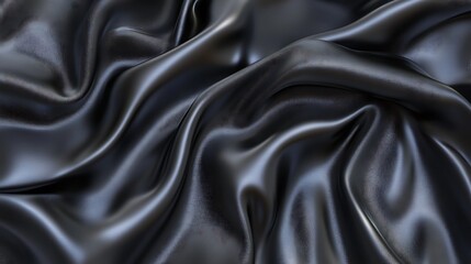 Obraz premium Dark Draped Fabric Showing Smooth Texture and Waves