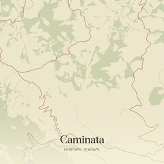 Vintage map of Caminata, Italy.