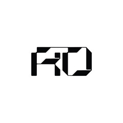 RO monogram logo design letter text name symbol monochrome logotype alphabet character simple logo