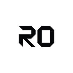 RO monogram logo design letter text name symbol monochrome logotype alphabet character simple logo