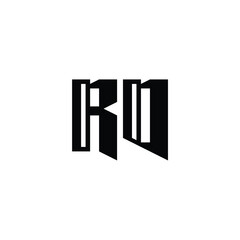 RO monogram logo design letter text name symbol monochrome logotype alphabet character simple logo