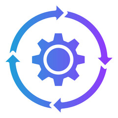 Continuity Solutions glyph gradient icon