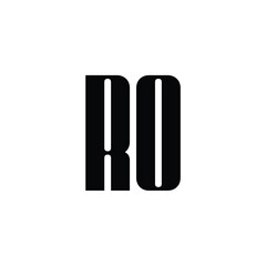 RO monogram logo design letter text name symbol monochrome logotype alphabet character simple logo