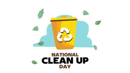 national cleanup day with recycling bins