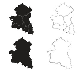 Singburi map is a province of Thailand, Graphic vector