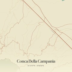 Obraz premium Vintage map of Conca Della Campania, Italy.