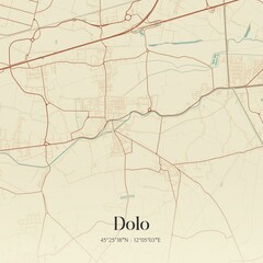 Vintage map of Dolo, Italy.