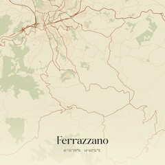 Obraz premium Vintage map of Ferrazzano, Italy.