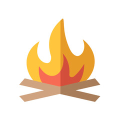 campfire flat icon design	