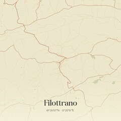 Obraz premium Vintage map of Filottrano, Italy.