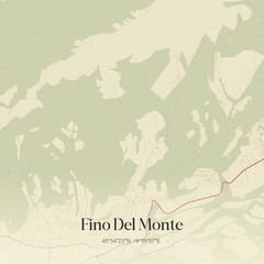 Vintage map of Fino Del Monte, Italy.