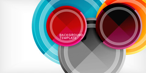 Fototapeta premium Geometric design abstract background - circles