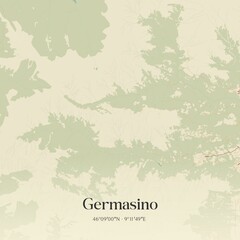 Vintage map of Germasino, Italy.