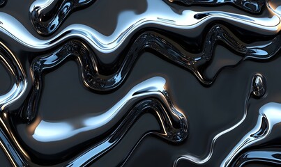 Liquid Metal Surface Abstract Background Design