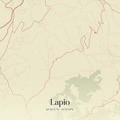 Vintage map of Lapio, Italy.
