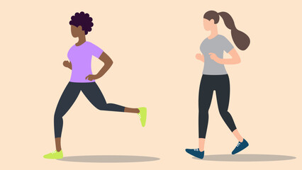 Two female joggers