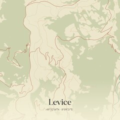Obraz premium Vintage map of Levice, Italy.
