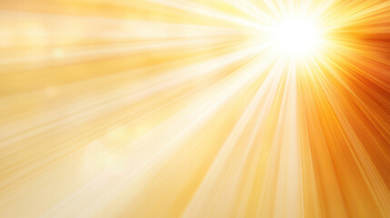 Obraz premium Bright sun rays radiate warmth and light in golden hue