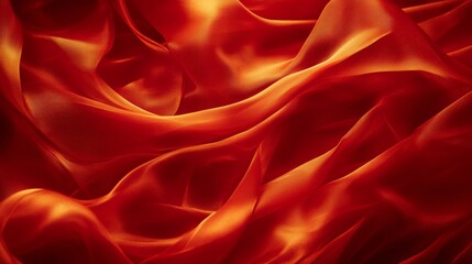 Obraz premium Luxurious Red Silk Fabric Draped Texture