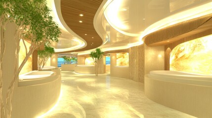 Luxurious Spa Interior Design with Whirlpool Baths