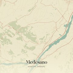 Vintage map of Medesano, Italy.