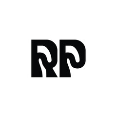 RP monogram logo design letter text name symbol monochrome logotype alphabet character simple logo