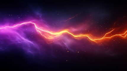 Abstract cosmic energy plasma with vibrant lightning