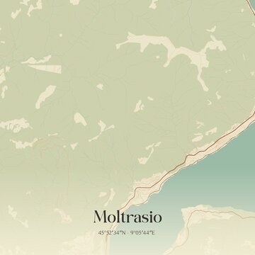 Vintage map of Moltrasio, Italy.