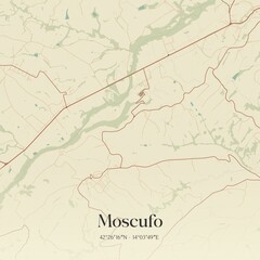 Vintage map of Moscufo, Italy.