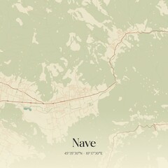 Fototapeta premium Vintage map of Nave, Italy.