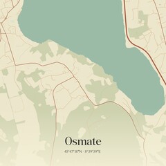 Obraz premium Vintage map of Osmate, Italy.