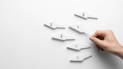 A step-by-step process with numbered arrows pointing forward, displayed on a white background.