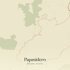 Obraz premium Vintage map of Papasidero, Italy.