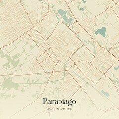 Obraz premium Vintage map of Parabiago, Italy.