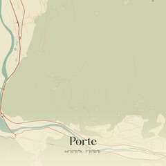 Obraz premium Vintage map of Porte, Italy.