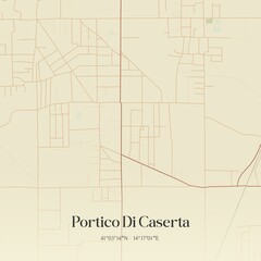 Vintage map of Portico Di Caserta, Italy.