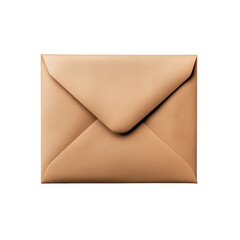 A sealed envelope featuring a clean, modern design with a smooth, neutral color, Isolated on white background.