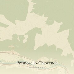 Vintage map of Premosello-Chiovenda, Italy.