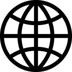 globe icon on grid