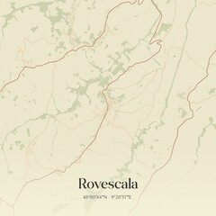 Vintage map of Rovescala, Italy.