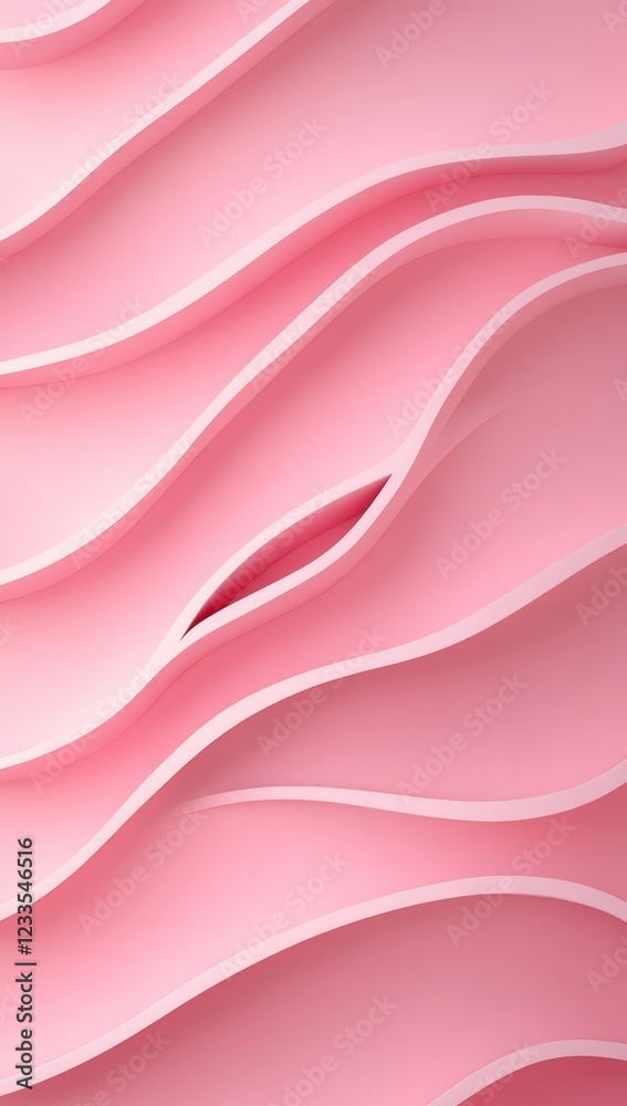 Poster abstract pink wavy background with a gap.