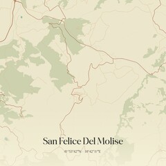 Obraz premium Vintage map of San Felice Del Molise, Italy.