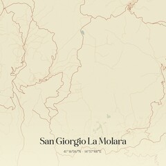 Vintage map of San Giorgio La Molara, Italy.