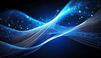 青の波動　未来を照らす光の流れ　青い輝き