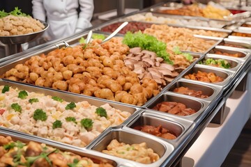 Obraz premium Buffet Dinner Restaurant Catering Food Concept.