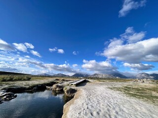 Beautiful day at the hot springs