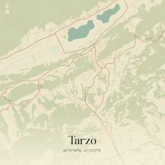 Obraz premium Vintage map of Tarzo, Italy.