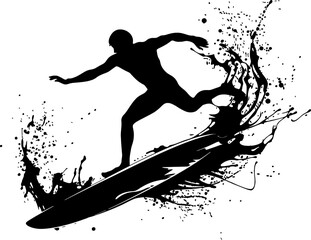 Male surfer silhouette