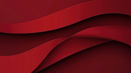 Dark red gradient background, minimalist design, elegant curves